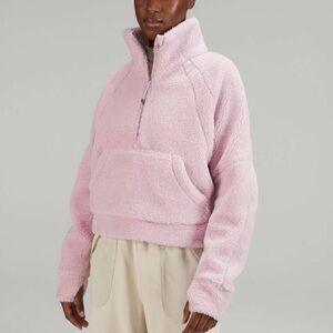 Lululemon Scuba Oversized Fleece Funnel Neck in Pink Peony